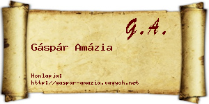 Gáspár Amázia névjegykártya